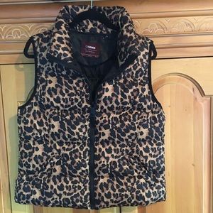 CISONO Leopard zip front vest xl